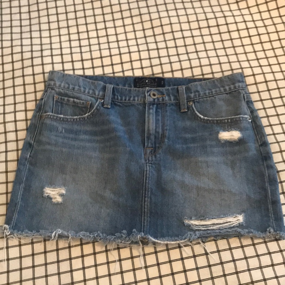 Lucky Brand Distressed Denim Skirt
